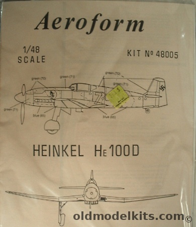 Aeroform 1/48 Heinkel He-100D, 48005 plastic model kit